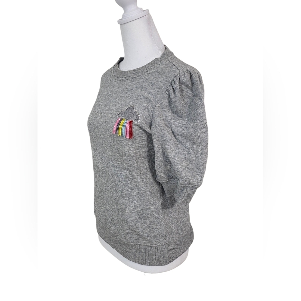 Kate Spade Rain Or Shine Gray Sweatshirt Size XS - Picture 2 of 5